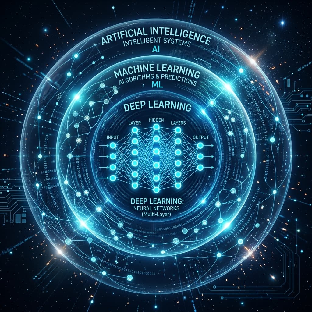 Czym różni się AI od uczenia maszynowego i głębokiego uczenia?